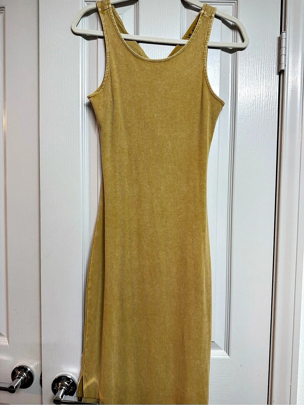 Roxy Yellow Ribbed Maxi Dress Like New
